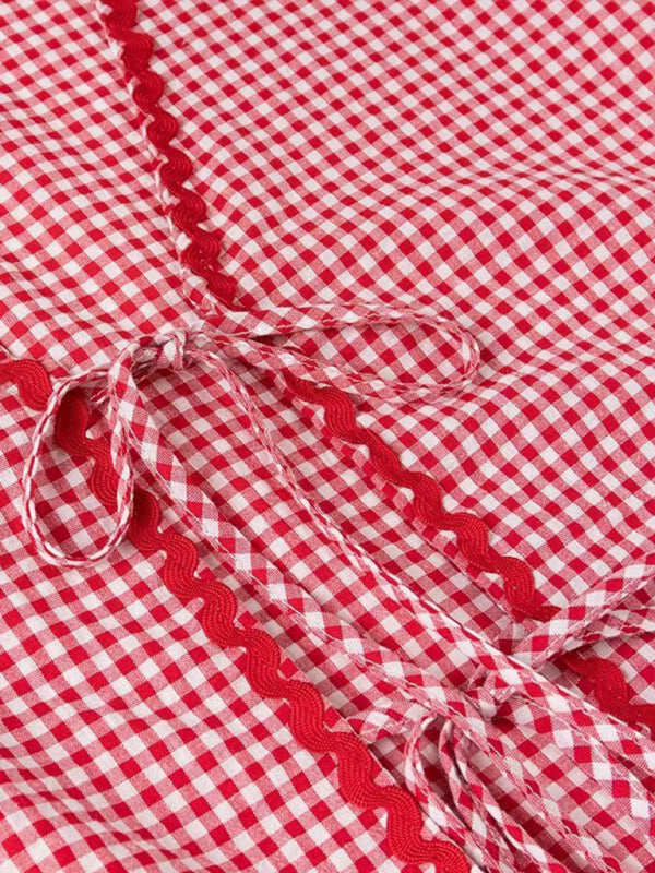 Women’s Fashion Love Pocket Plaid Long Sleeve Shirt