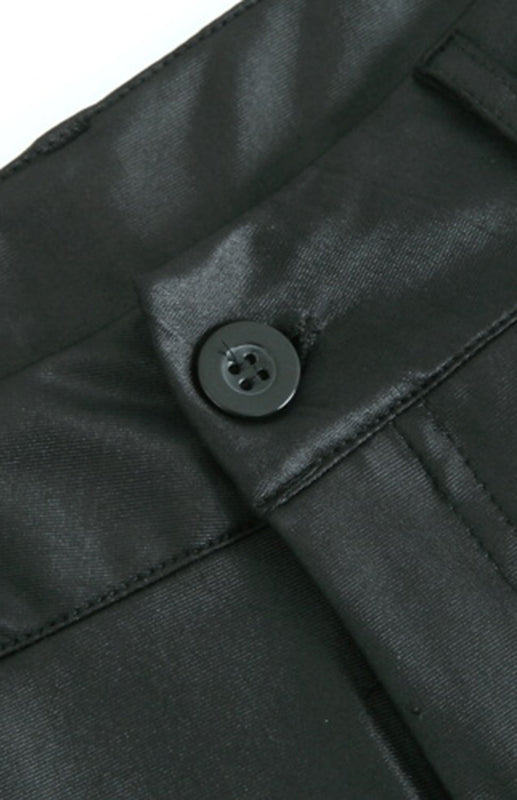 Women’s Fashion Pu Leather Feet Trousers