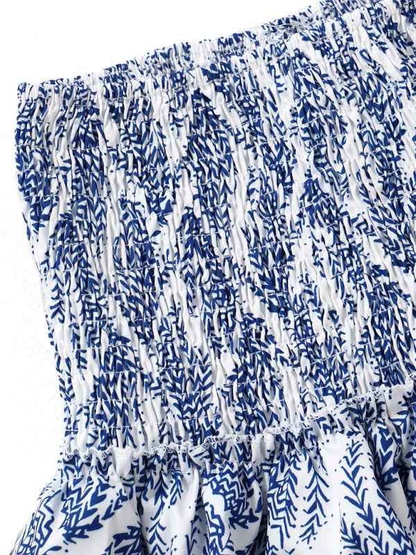 Women’s Fashion Ruffled Floral Half-length Pleated Skirt