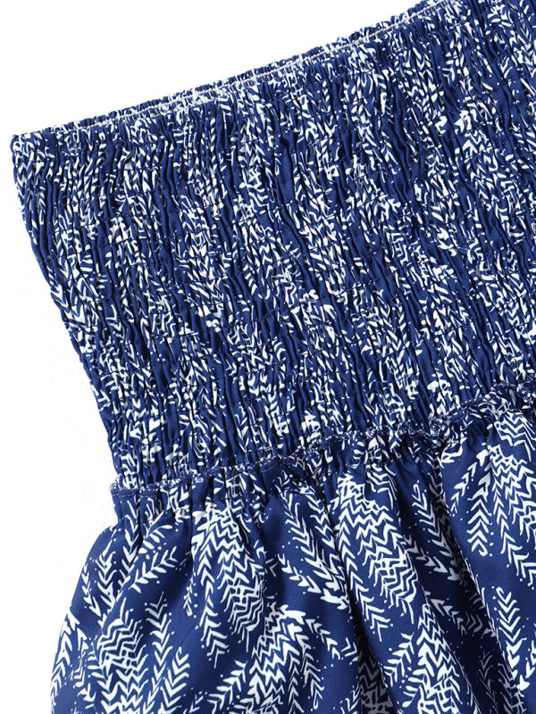 Women’s Fashion Ruffled Floral Half-length Pleated Skirt