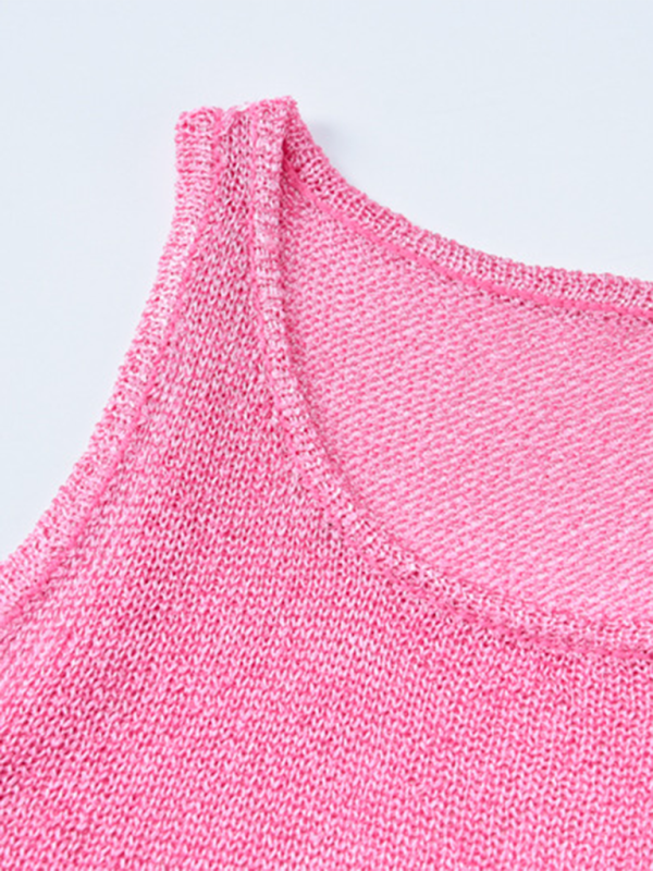 Women’s Fashion Tassel Skirt Sexy Round Neck Sleeveless Slim Fit Hip Dress