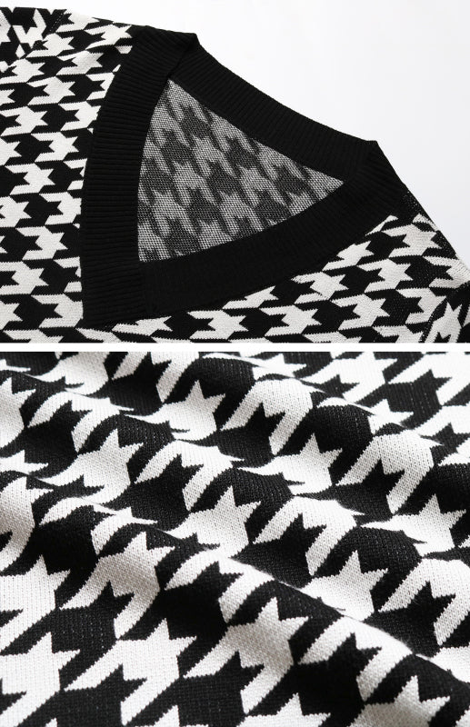 Women’s Fashion Trend Houndstooth Sweater