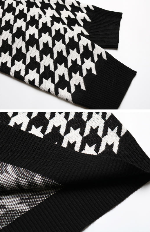 Women’s Fashion Trend Houndstooth Sweater
