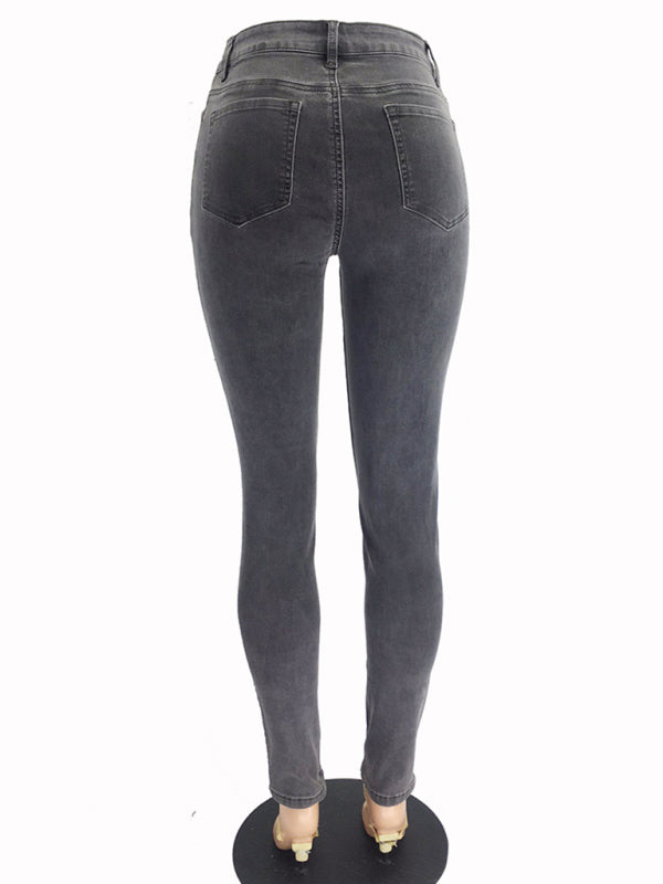 Women’s Fashion Versatile High Waist High Elastic Hip Lift Jeans