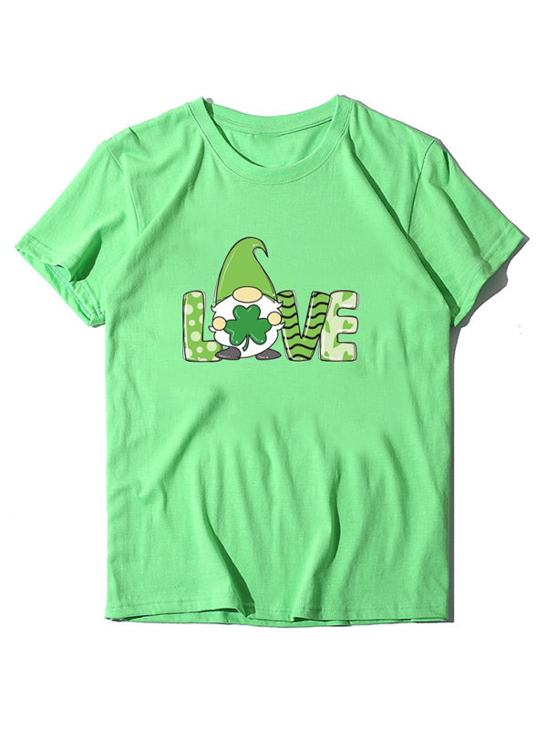 Women’s Festive Shamrock Graphic Tee - Fruit green / XS