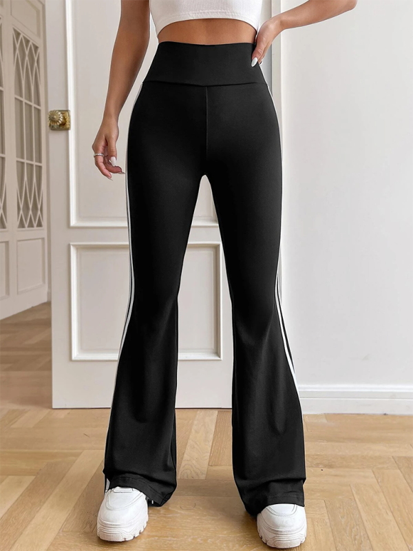 Women’s high waist drape wide leg straight bootcut trousers casual pants