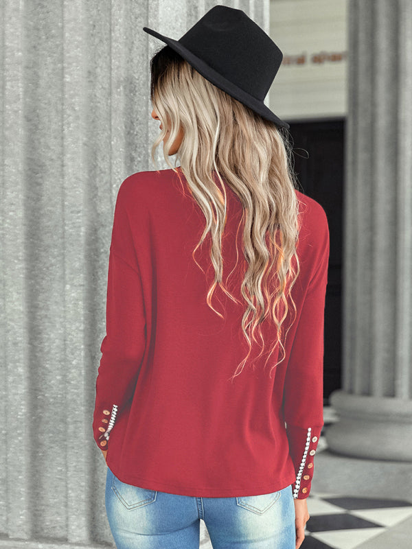 Women’s Knitted Dropped Shoulder Blouse