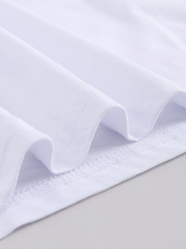 Women’s Knitted Round Neck Leopard Print Mother’s Day Short Sleeve T-Shirt