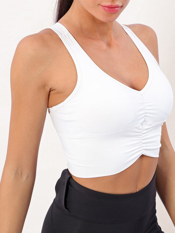 Women’s Medium Strength Shockproof Support Sports Bra - White / S
