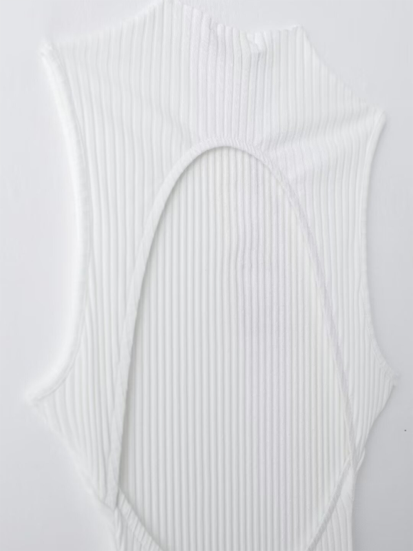 Women’s New Casual Sleeveless Balloon Fit Ribbed Dress