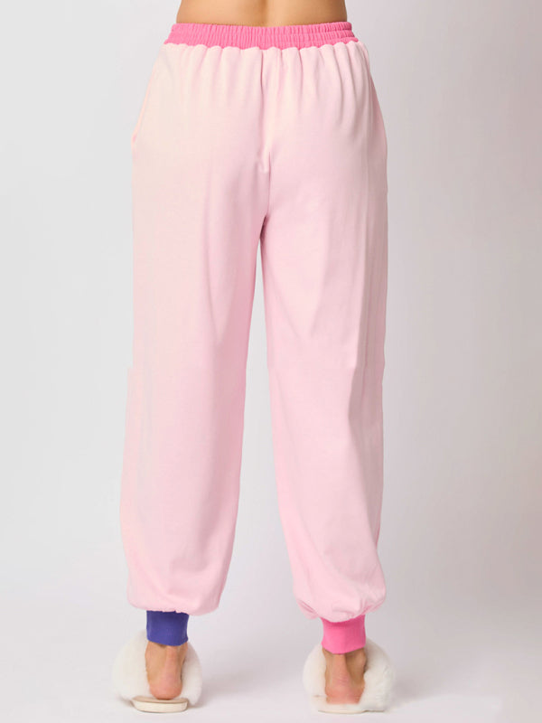 Women’s New Christmas Soldier Sequin Colorblock Fashion Casual Sweater Two-piece Suit