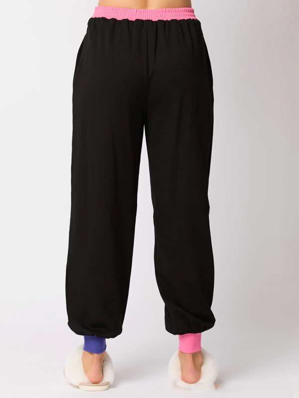 Women’s New Christmas Soldier Sequin Colorblock Fashion Casual Sweater Two-piece Suit