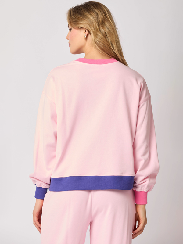 Women’s New Christmas Soldier Sequins Color Blocking Fashion Casual Sweatshirt Two Piece Set