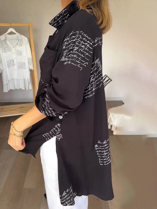 Women’s New Fashion Letter Printed Shirt