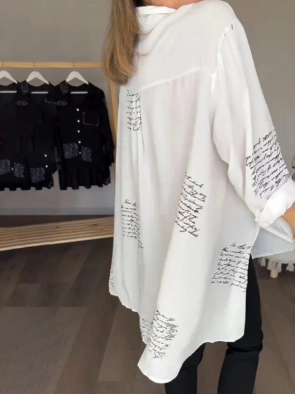 Women’s New Fashion Letter Printed Shirt