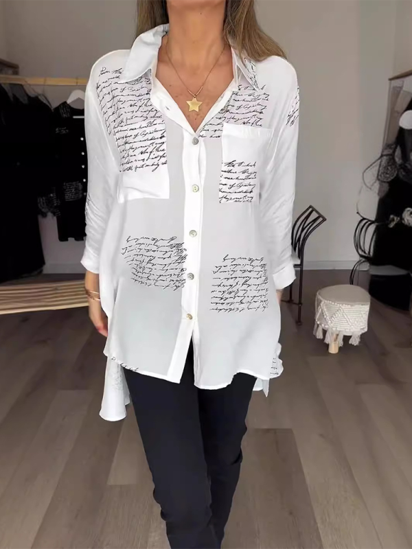 Women’s New Fashion Letter Printed Shirt