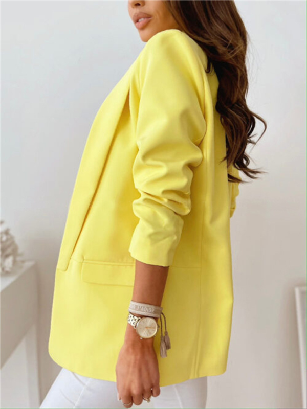 Women’s New Solid Color Small Suit Long Sleeve Top