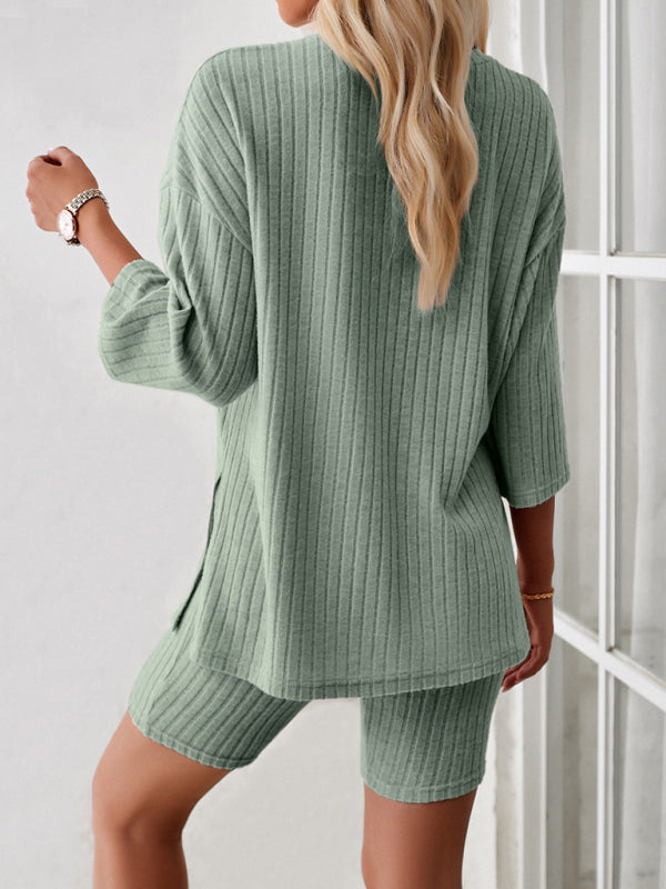 Women’s new style elegant fashionable and casual round neck and mid-sleeve suit