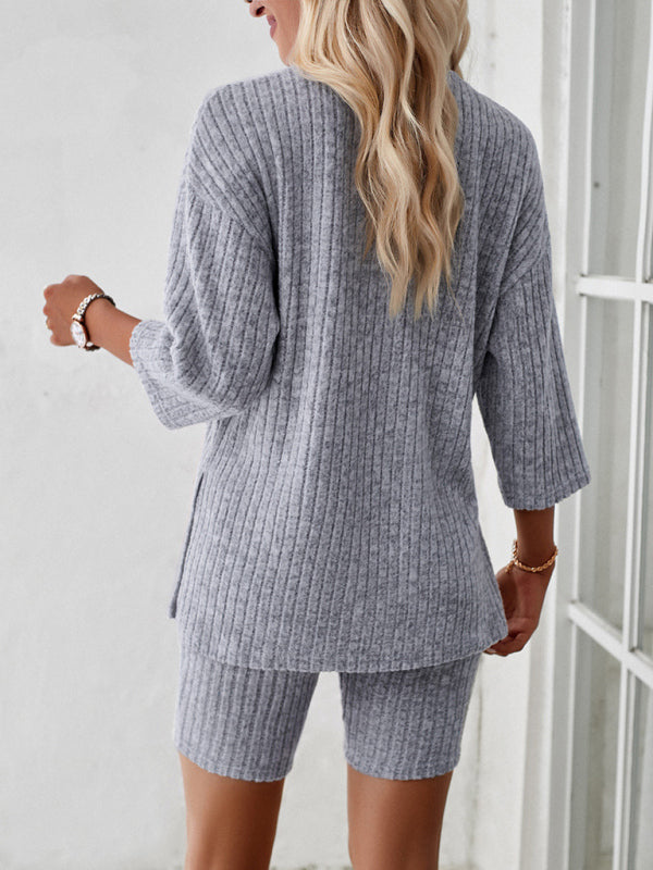 Women’s new style elegant fashionable and casual round neck and mid-sleeve suit