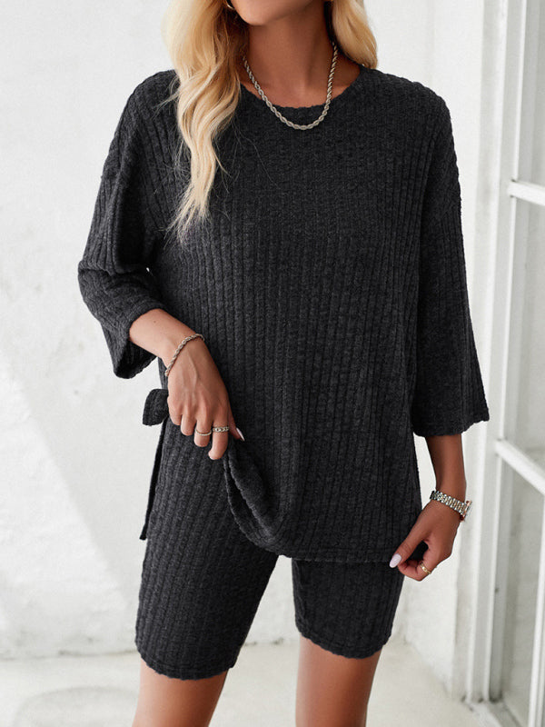 Women’s new style elegant fashionable and casual round neck and mid-sleeve suit