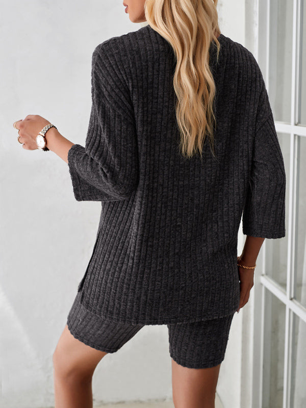 Women’s new style elegant fashionable and casual round neck and mid-sleeve suit