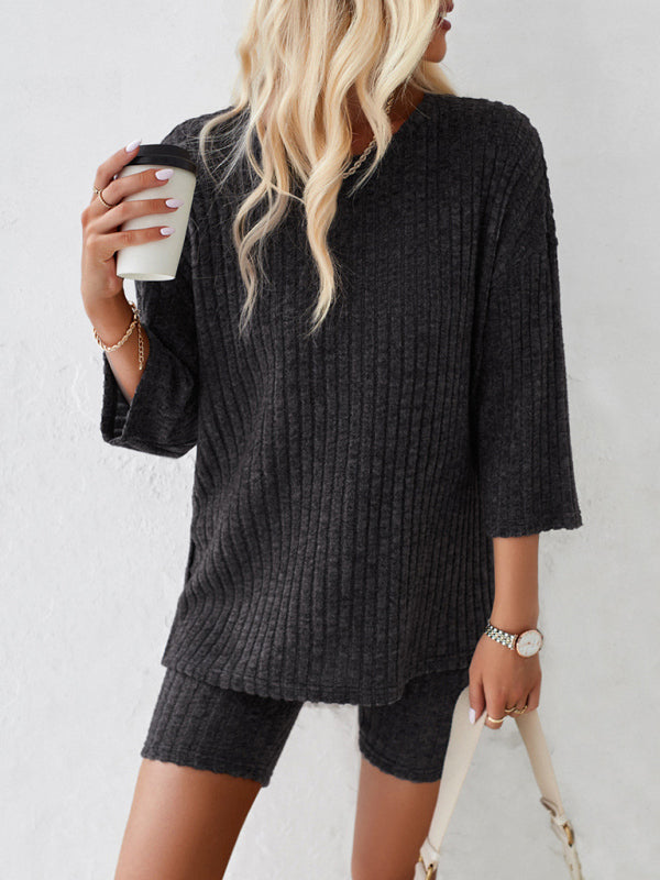 Women’s new style elegant fashionable and casual round neck and mid-sleeve suit