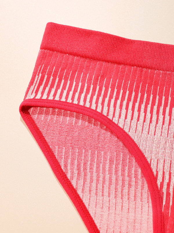 Women’s New Valentine’s Day Red Sexy Chest Wrapped Seamless One Shoulder Underwear Set