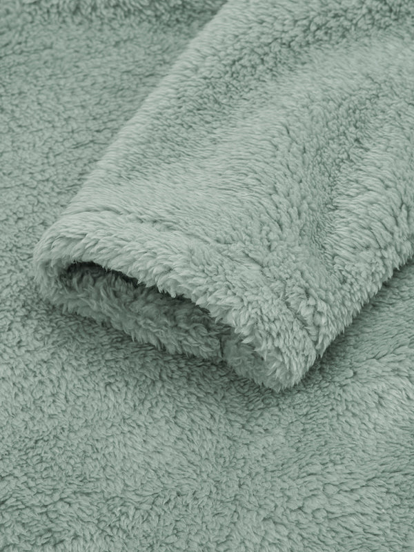 Women's patchwork color stand collar plush thick top - Closther