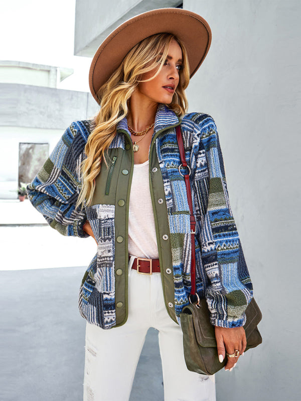 Women’s Raglan Long Sleeve Printed Jacket