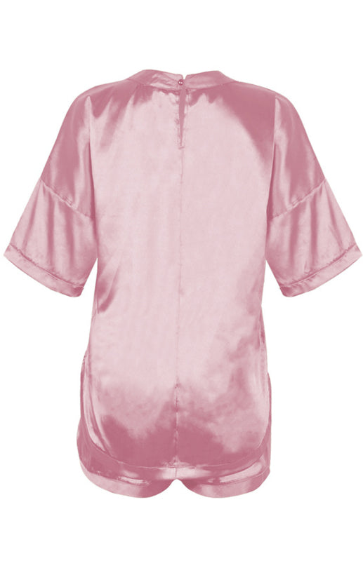 Women’s Round Neck Short-Sleeved Pajamas Set