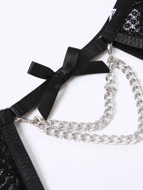 Women’s Sexy Lace Mesh Perspective Sexy Lingerie Set