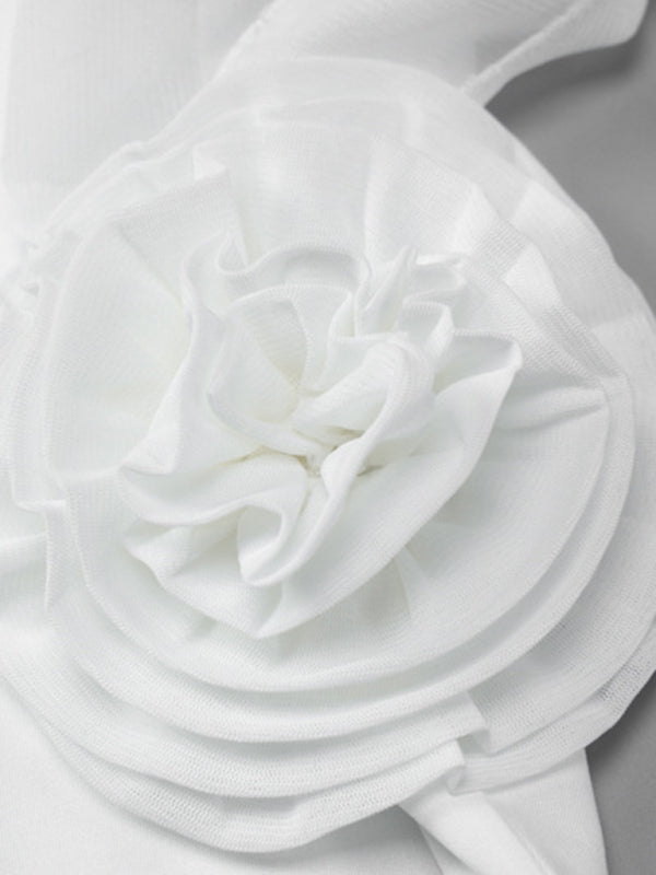 Women’s Sexy Style Breast-Wrapped Splicing Lace Exposed Leg-Slit Dress