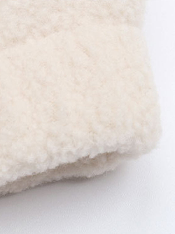 women’s short solid color polar fleece jacket