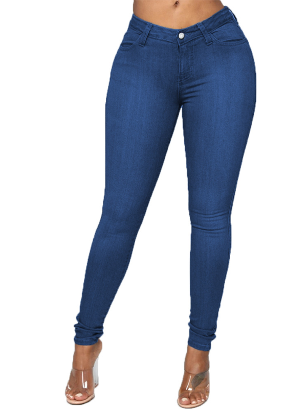Women’s Skinny Jeans Pencil Pants - Purplish blue navy / S