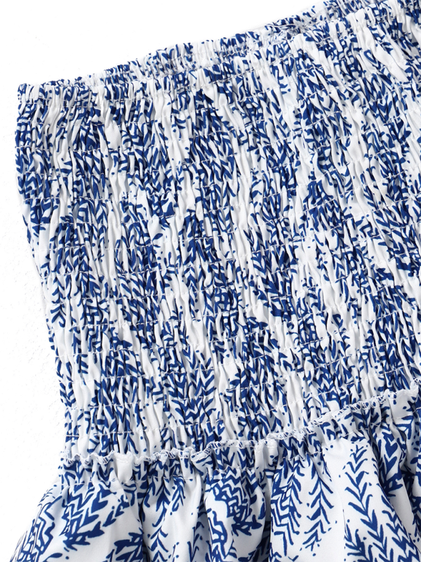 Women’s skirt pleated skirt ruffled printed skirt fashionable floral short skirt