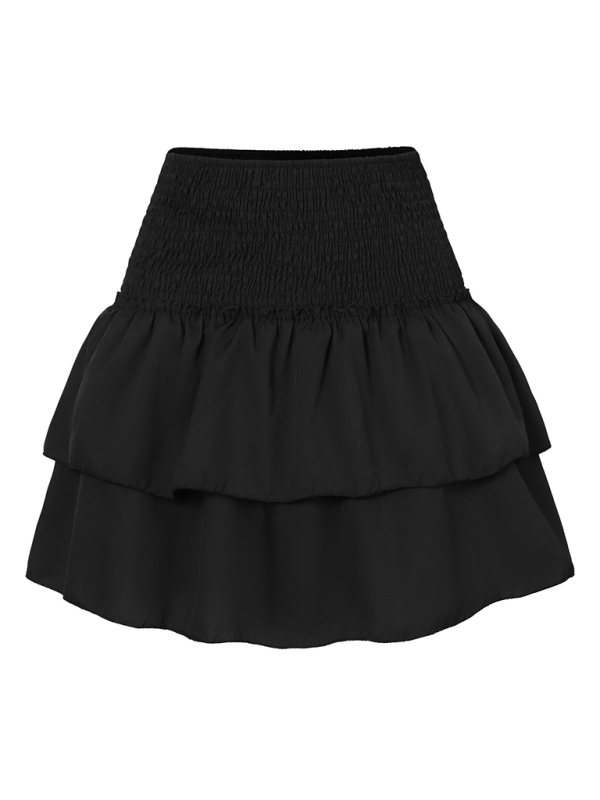 Women’s skirt pleated skirt ruffled printed skirt fashionable floral short skirt
