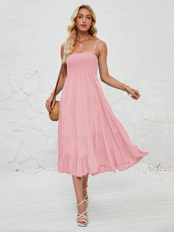 Women’s sleeveless hottie long suspender dress