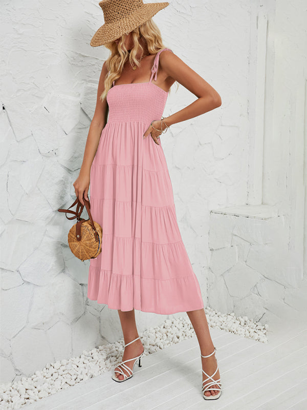 Women’s sleeveless hottie long suspender dress