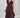 Women’s solid color chiffon V-neck suspenders ruffled straight pants two-piece set - Dark purple / S