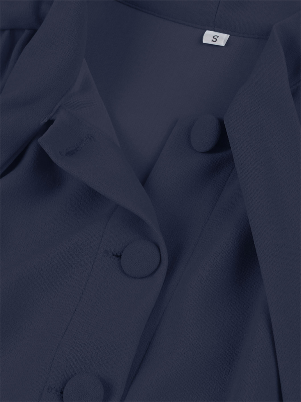 Women’s solid color lace-up swing dress