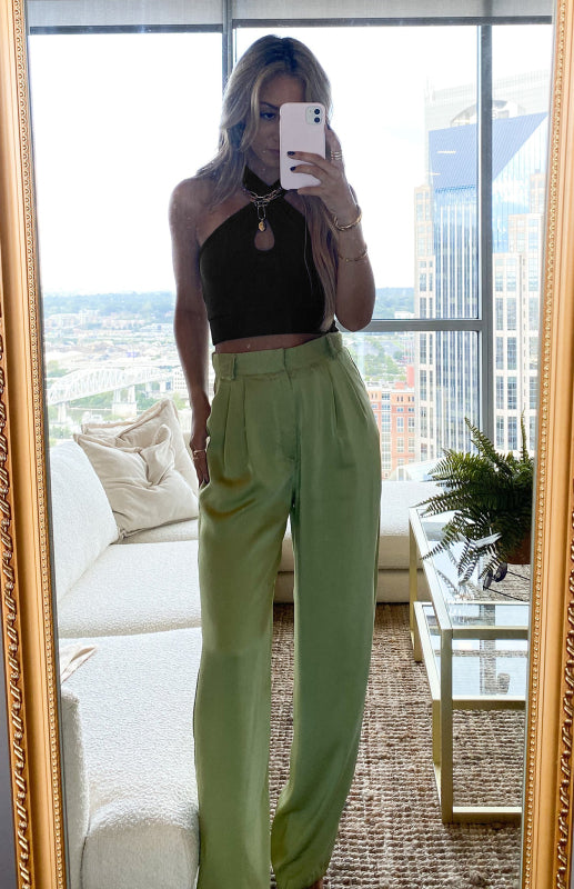 Women’s Solid Color Sexy Women’s Halter Tank Top