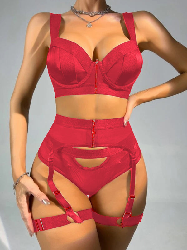 Women’s solid color sexy lingerie sets