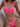 Women’s Solid Color Swimwear Sexy Bikini - Rose / S