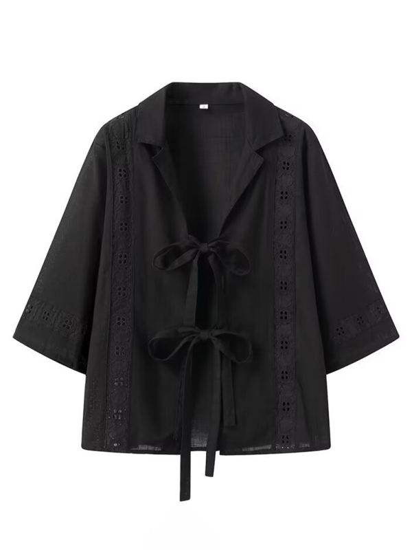 Women’s strappy hollow short-sleeved top + shorts set