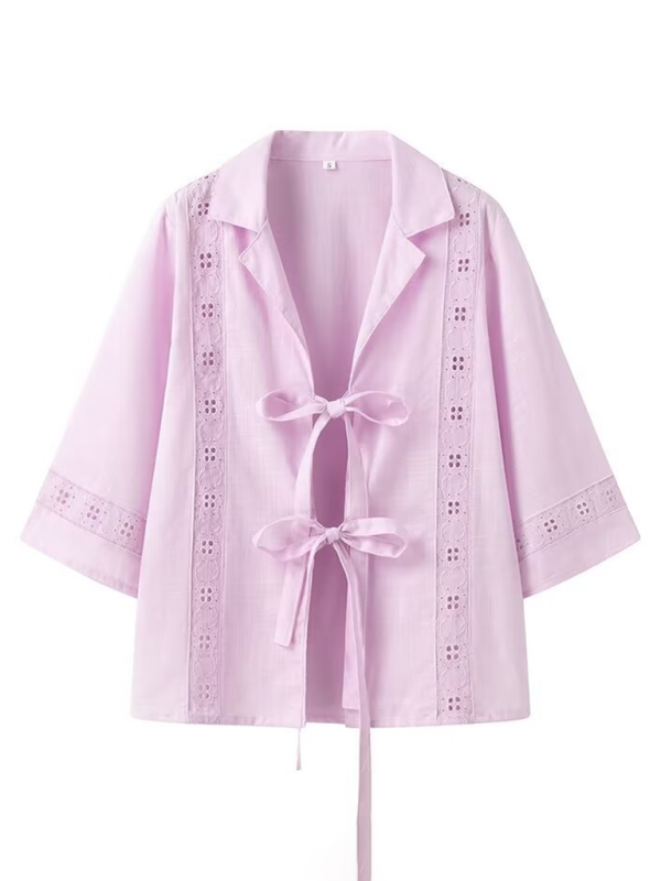 Women’s strappy hollow short-sleeved top + shorts set