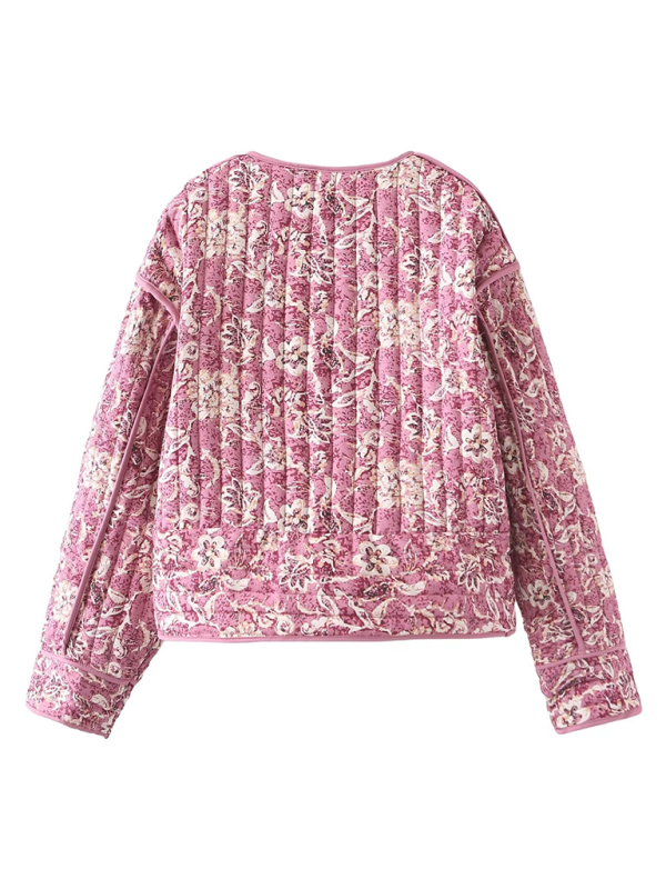 Women’s Street Fashion Retro Style Printed Cotton Jacket