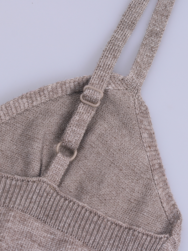 Women’s suspender flower knitted rabbit fur dress (without sleeves)