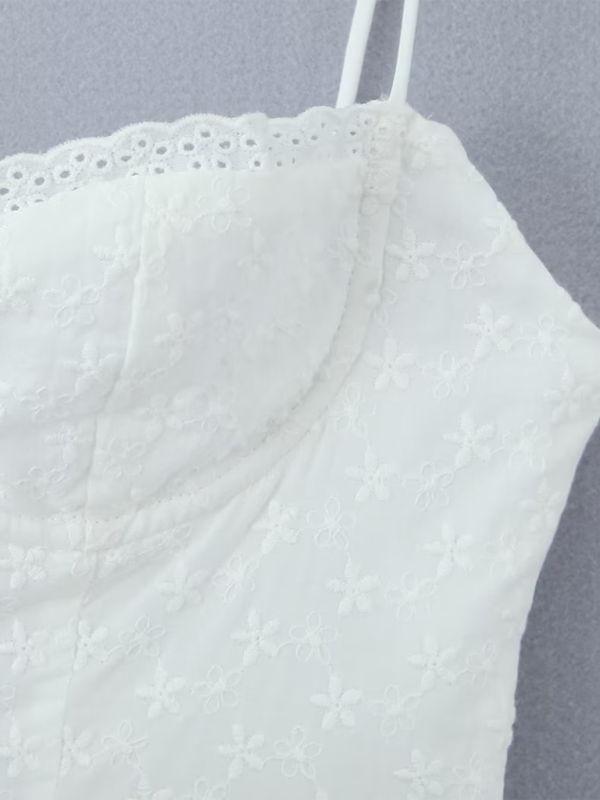 Women’s suspender lace high waist slim suspender dress