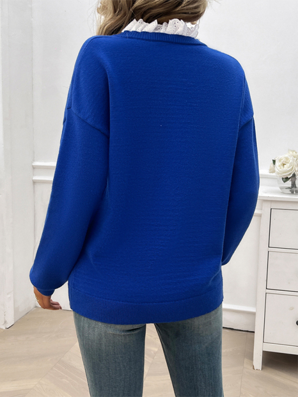 Women’s Temperament Loose V-Neck Sweater