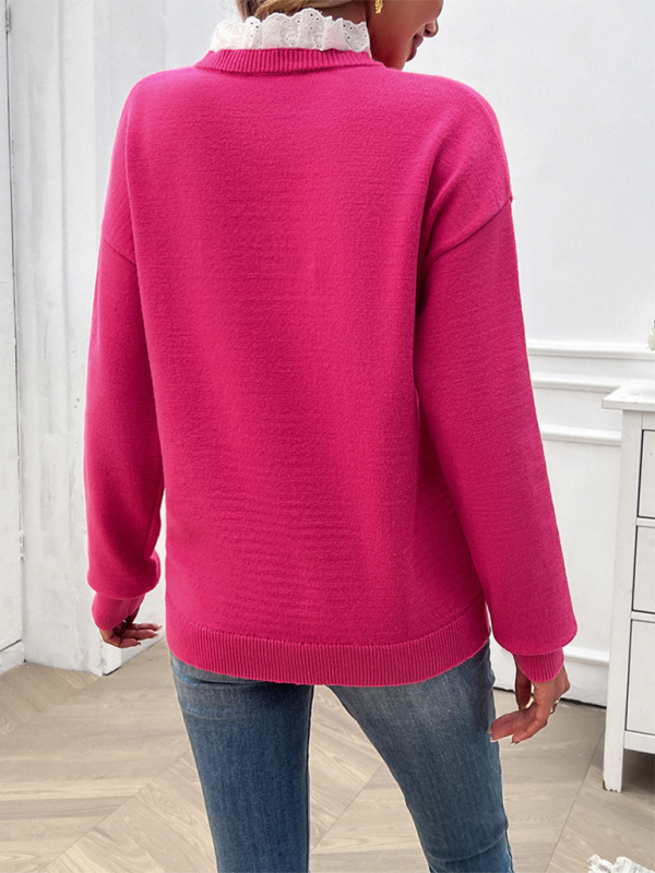 Women’s Temperament Loose V-Neck Sweater